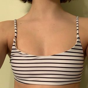 Striped bathing suit top
